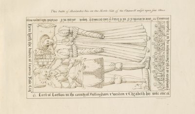 Igreja Standon - Tumba de Francis Rose: desenho a pena, sd [séc. XIX] de John Robert Fernyhough