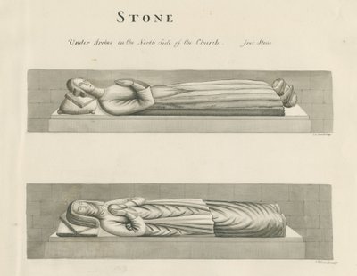 Igreja da Pedra - Túmulos: desenho sépia, nd [19 cêntimos] (desenho) de John Robert Fernyhough