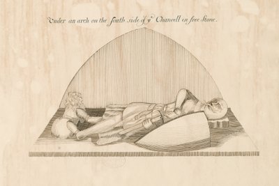 Igreja Swynnerton - Efígie: desenho a caneta e tinta, sd [séc. XIX] de John Robert Fernyhough