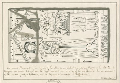 Igreja Uttoxeter - Tumba da Família Menor: desenho a pena e tinta, sd [meados do séc. XIX] de John Robert Fernyhough