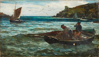 Pescadores (óleo sobre tela) de John Robertson Reid