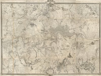 Um levantamento exato das cidades de Londres, Westminster, ye Borough of Southwark, e o país perto da rodada de dez milhas de John Rocque