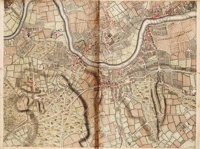 Mapa de Barnes, Battersea, Putney e Wandsworth de John Rocque