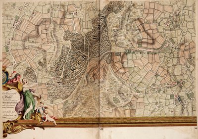 Mapa de Streatham, Croydon e Sydenham de John Rocque