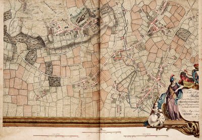 Mapa de Wimbledon e Tooting de John Rocque