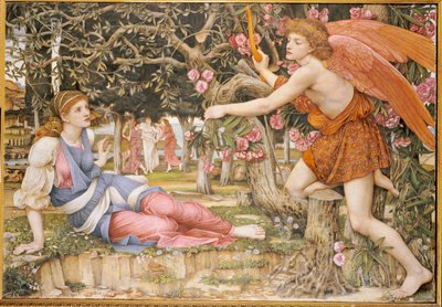 Amor e a donzela, 1877 de John Roddam Spencer Stanhope