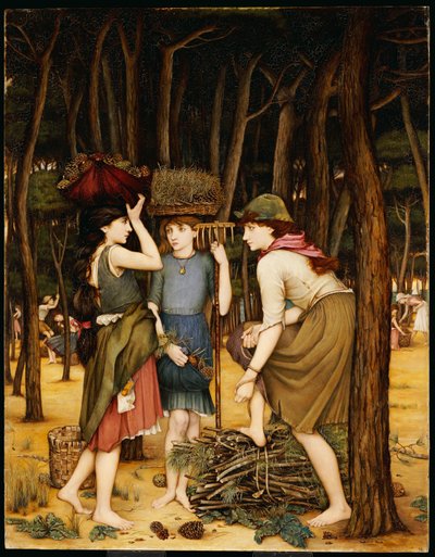 Pine Woods em Viareggio de John Roddam Spencer Stanhope