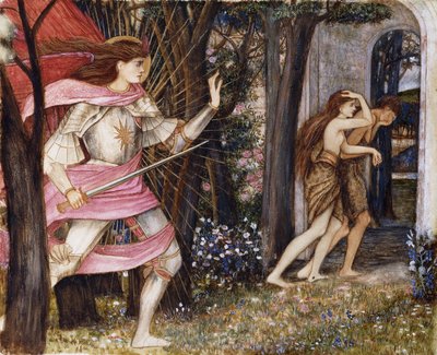 A Expulsão do Jardim do Éden, c.1877 de John Roddam Spencer Stanhope