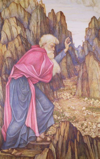 A visão de Ezequiel de John Roddam Spencer Stanhope