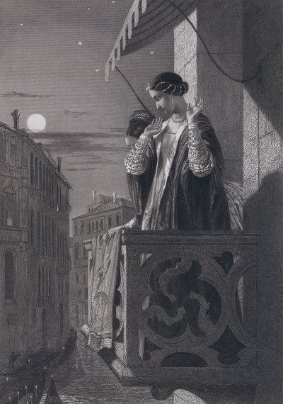 Alvisi Sanuto e a filha do embaixador (gravura) de John Rogers (after) Herbert