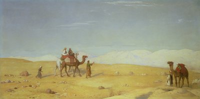 O Vale de Moisés, no Deserto do Sinai, 1866 de John Rogers Herbert