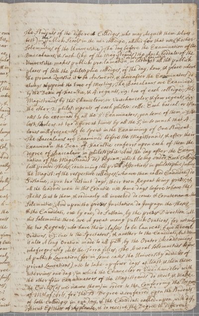 Uma carta de John Row, um estudante de St. Andrews, para seu tio, 1691 de John Row