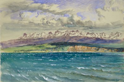 Tarde de primavera, com vento sul, em Neuchâtel, 30 de abril de 1869 de John Ruskin
