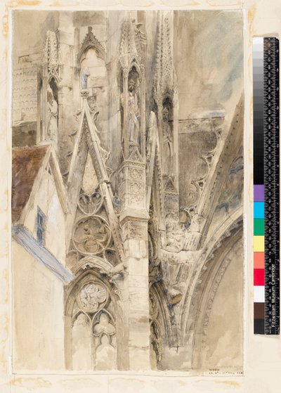 Entrada para o transepto sul da Catedral de Rouen, 1854 de John Ruskin