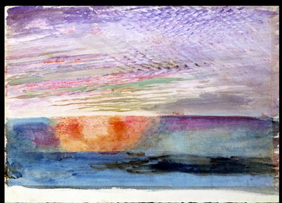 Pôr do sol em Herne Hill através da fumaça de Londres, 1876 de John Ruskin