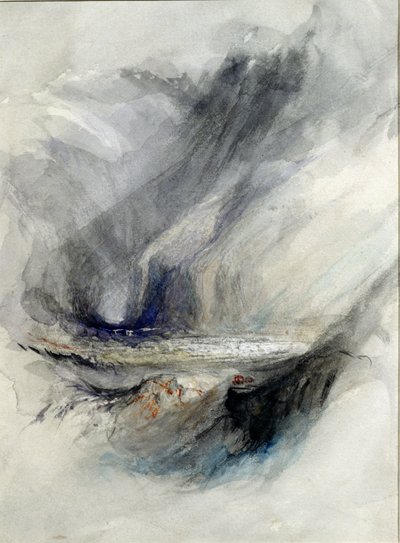 The Gates of the Hills, versão de &39;St. de JMW Turner Gothard &39;, frontispício do Vol 4 de&39; Modern Painters &39;(ver também 69718) de John Ruskin
