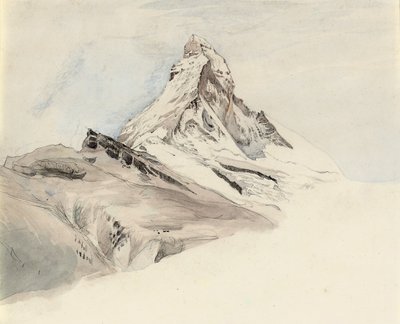 O Matterhorn, Suíça, do Nordeste, 1849 de John Ruskin