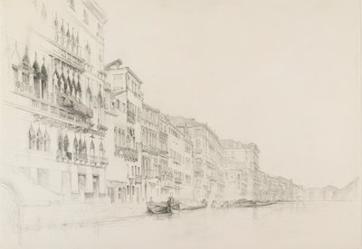 Vista do Palazzo Bembo para o Palazzo Grimani, Veneza, maio-junho de 1870 de John Ruskin