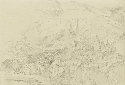 Vista de Luzern de cima, Outubro - Dezembro de 1861. de John Ruskin