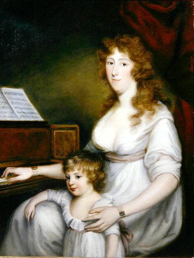 Retrato de uma Senhora com o seu filho de John Russell