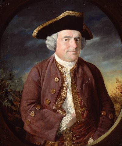 Retrato de um homem com um chapéu tricorn, 1767. de John Russell