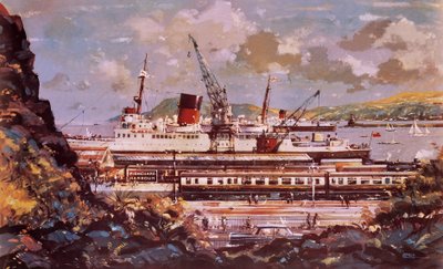 Cena do porto de Fishguard de John S. Smith