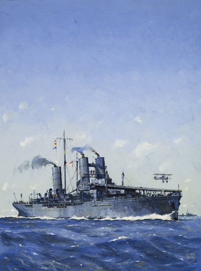 HMS Campania (guache sobre papel) de John S. Smith