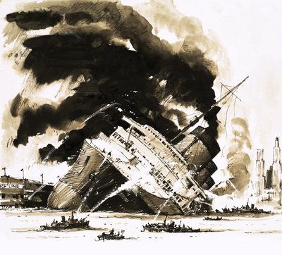 Os Grandes Vapores: O navio que morreu na doca. O Normandie de John S. Smith
