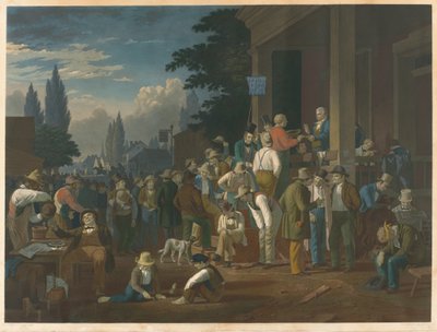A eleição do condado de John Sartain after George Caleb Bingham