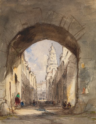Cena de rua em Calais de John Scarlett Davis