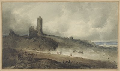 Castelo de Aberystwyth (w - c no papel) de John Sell Cotman