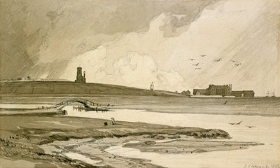 Igreja de Blakeney e Wiveton Hall, 1818 de John Sell Cotman