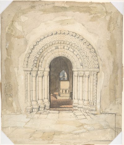 Portal, igreja de Heckingham de John Sell Cotman