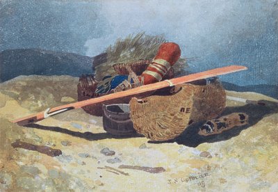 Peixe Swills e leme, 1809 (lápis, wc no papel) de John Sell Cotman