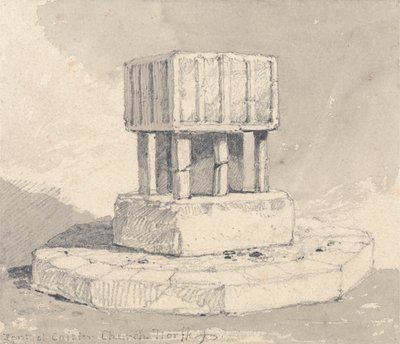 Fonte na Igreja Caister, Norfolk de John Sell Cotman