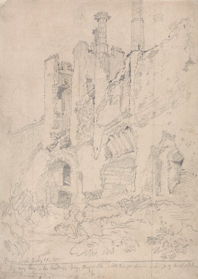 Castelo de Framlingham, Suffolk: Parte de Interior em Ruínas de John Sell Cotman