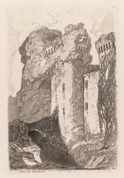 Liber Studiorium: Castelo Ragland, Monmouhshire, 1838. de John Sell Cotman