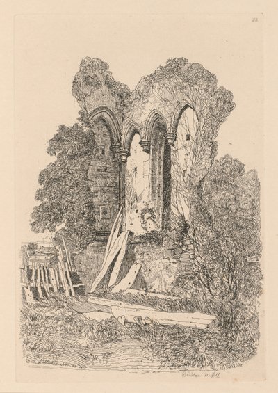 Livro de Estudos: Placa 23, Ruínas em Beeston, Norfolk: No. 3 de John Sell Cotman