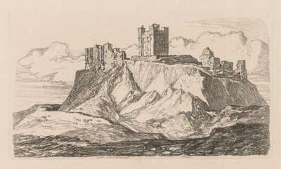 Estudos estão Placa livre 30, Castelo Bambro, Northumberland de 1838. de John Sell Cotman