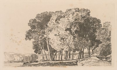 Estudos estão Placa livre 3 Árvores perto Twickenham de 1838. de John Sell Cotman