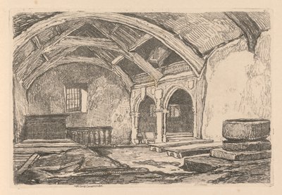Estudos estão livres da placa 42, Capel Carrig, vonshire de 1838. de John Sell Cotman