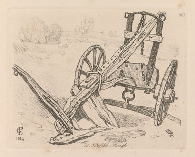 Estudos estão Placa livre 43, um Norfolk Plough de 1814. de John Sell Cotman