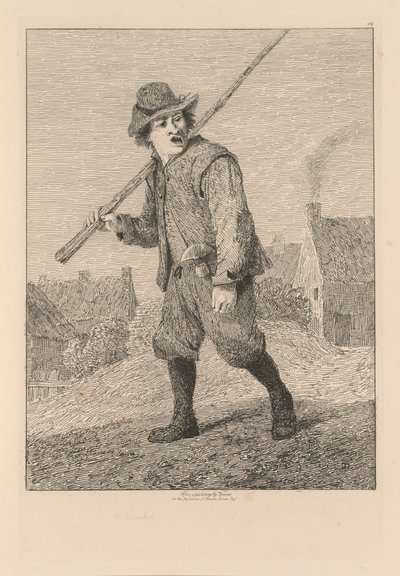 Estudos estão Placa livre 46 esboços após Teniers de 1838. de John Sell Cotman