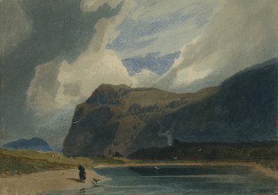 Cena de montanha no País de Gales, 1810 (papel wc) de John Sell Cotman