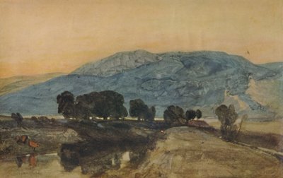 Paisagem Rochosa, Pôr Do Sol, 1923 de John Sell Cotman