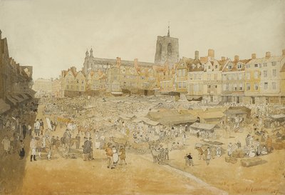O Market Place, Norwich, retirado do Sr. Coopers, 1807 de John Sell Cotman