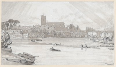 A cidade de Beccles vista da ponte, Suffolk de John Sell Cotman