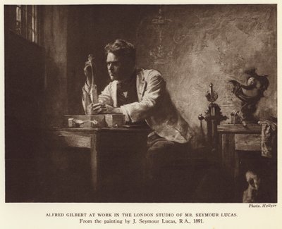 Alfred Gilbert, escultor inglês (fotogravura) de John Seymour (after) Lucas