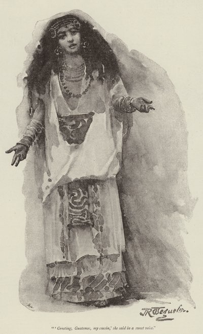 Filha de Montezuma, por H Rider Haggard de John Seymour Lucas