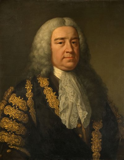 Retrato de The Rt. Hon. Henry Pelham 1694-1754.   de John Shackleton